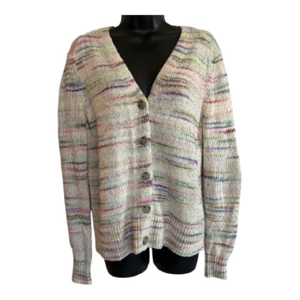 CAbi Multicolor Knit Cardigan-Size M